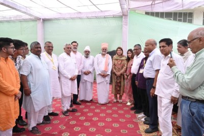 Attended Bhoomi Pujan for Charitable Hospital and Blood Donation Camp by Sati Bhai Sai Das Sewal Dal.